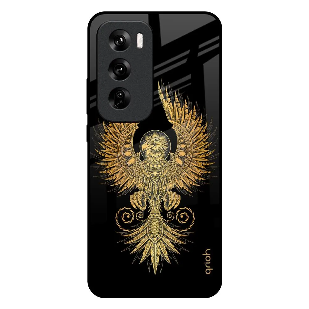 Mythical Phoenix Art Glass Case for Oppo Reno 12 5G Polished Layer