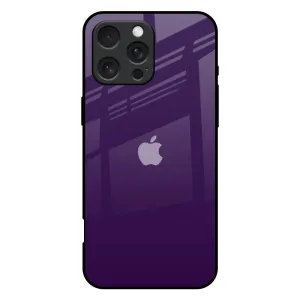 Dark Purple Glass Case for iPhone 16 Pro Max Raised Bezels Modern Style