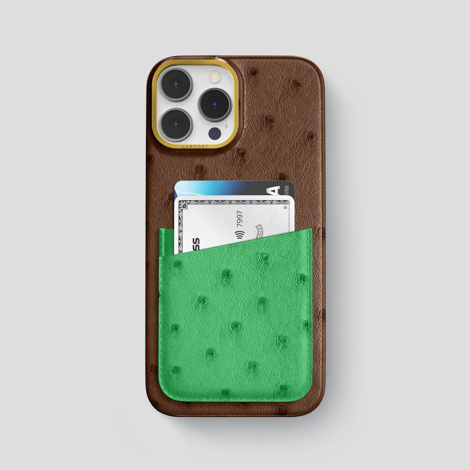 Double Card Case Color?? For iPhone 14 Pro Max In Ostrich Rugged Edge