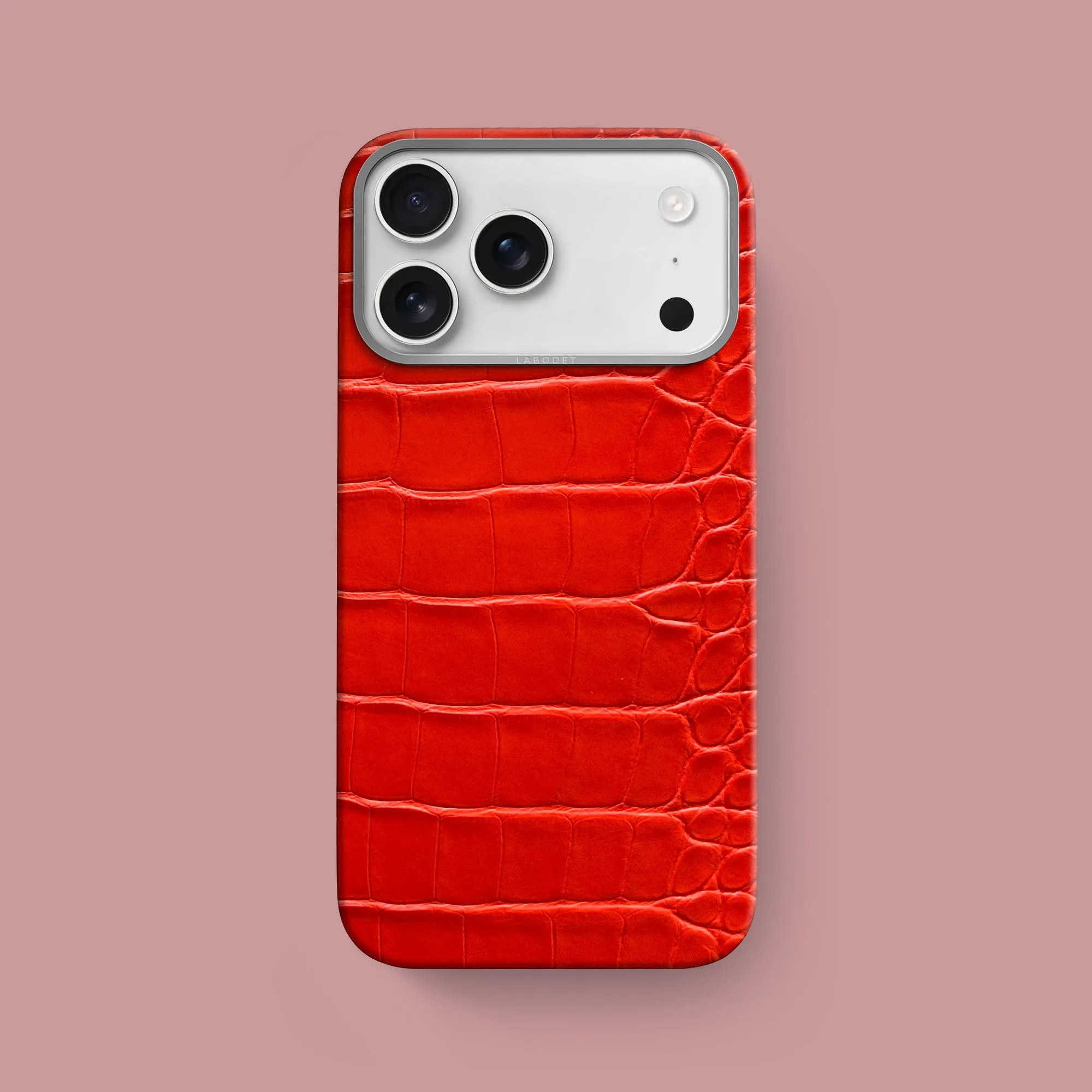 Classic Case Deep Coral For iPhone 17 Pro Max In Alligator Trendy Look Durable Edge Finish