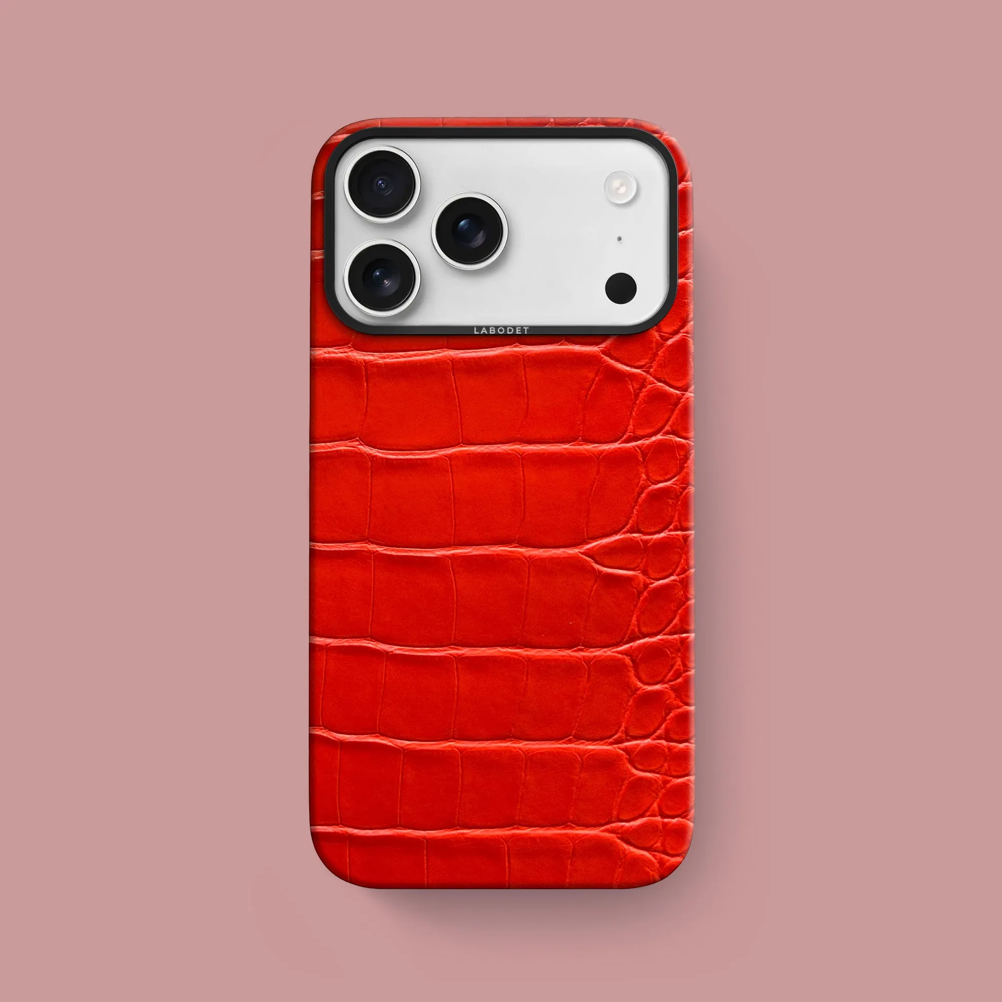 Minimal Protection Dust proof Classic Case Deep Coral For iPhone 17 Pro Max In Alligator