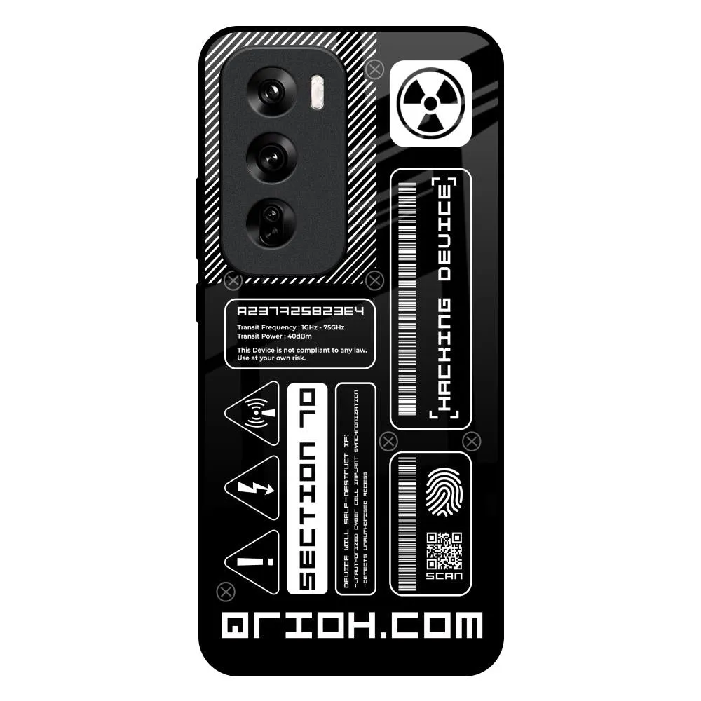 Futuristic Art Glass Case for Oppo Reno 12 Pro 5G Modern Form Fashion Edge