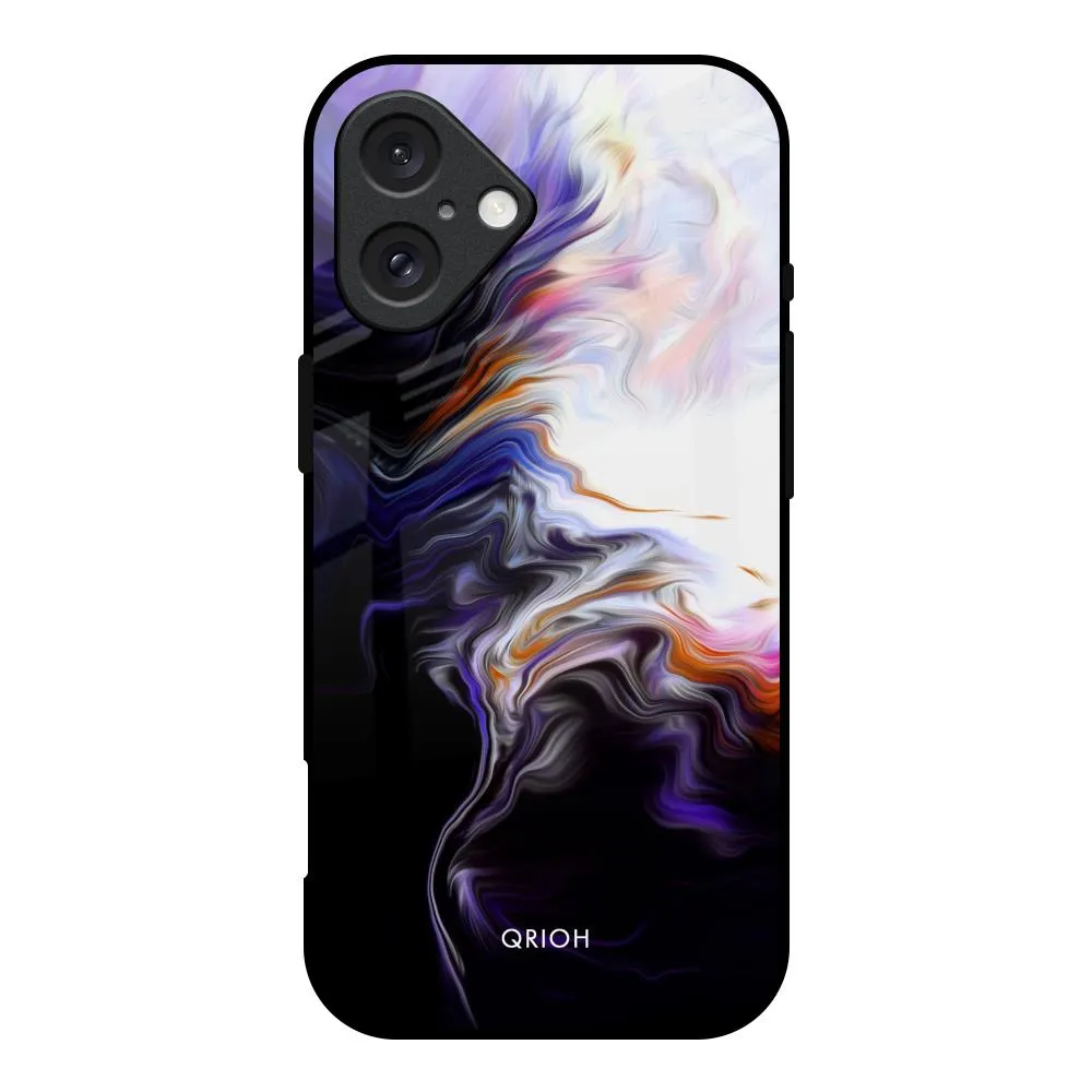 Hybrid Texture Design Enigma Smoke Glass Case for iPhone 16