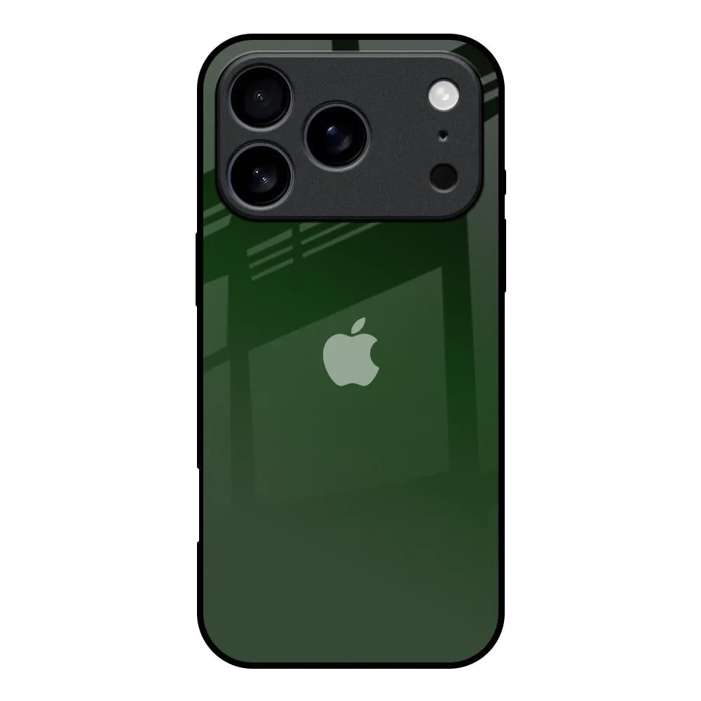 Deep Forest Glass Case for iPhone 17 Pro Tactile Feel Tough Frame