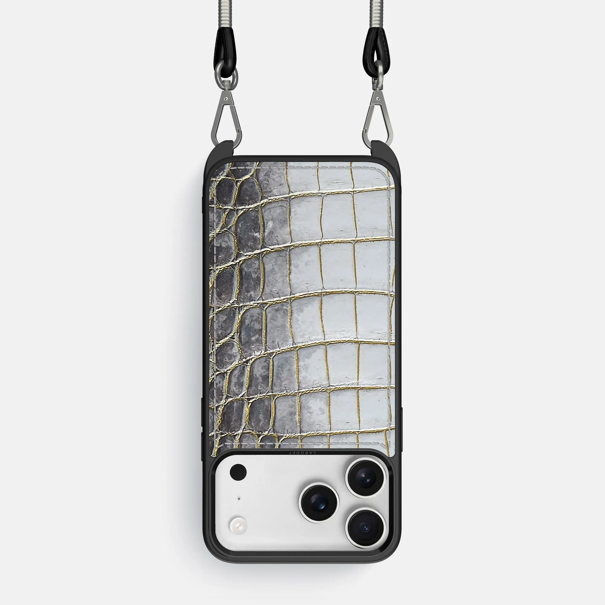 Crossbody Sport Case For iPhone 17 Pro In Himalayan Crocodile Premium Form Durable Pattern