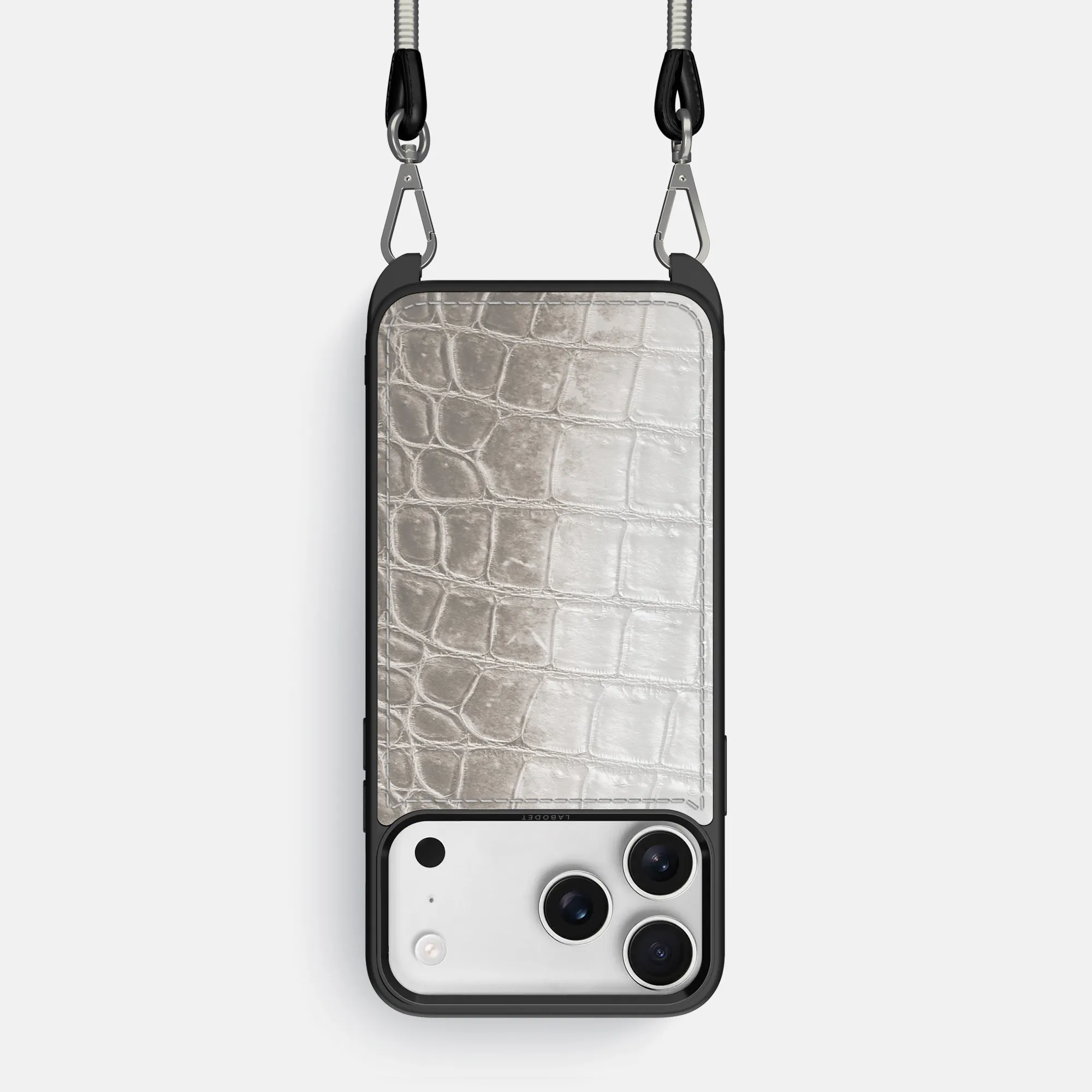 Crossbody Sport Case For iPhone 17 Pro In Himalayan Crocodile High strength