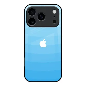 Water shield Wavy Blue Pattern Glass Case for iPhone 17 Pro