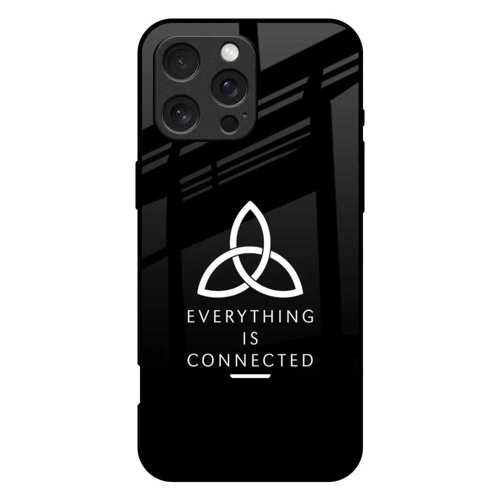 Everything Is Connected Glass Case for iPhone 16 Pro Max Slim Design Textured Detail