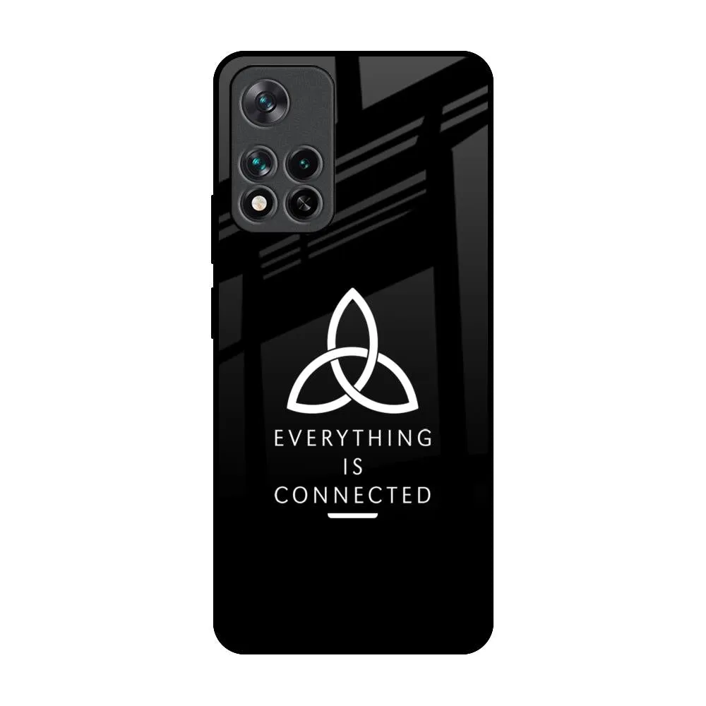 Everything Is Connected Glass Case for Mi 11i Pocket Friendly Minimal Aesthetic