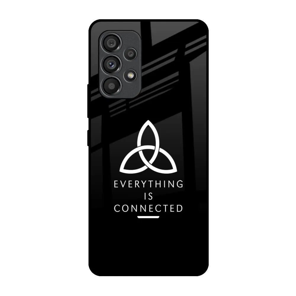 Non Slip Surface Everything Is Connected Glass Case for Samsung Galaxy A53 5G