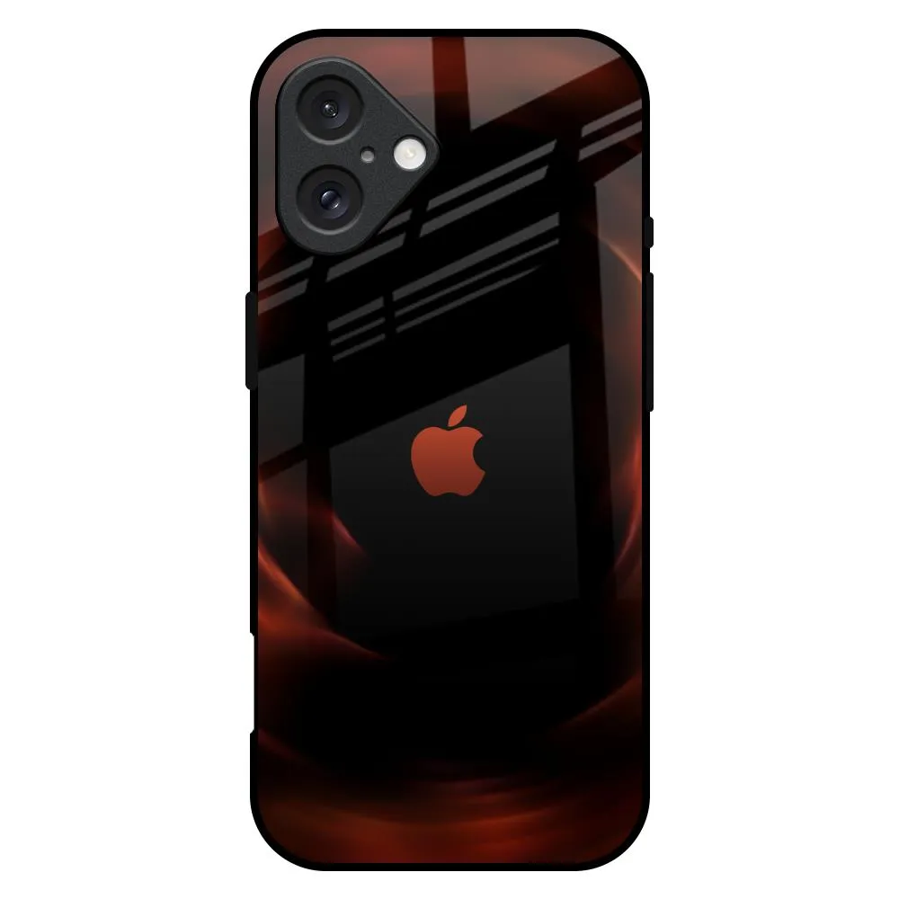 Evil Fire Glass Case for iPhone 16 Plus Stylish frame