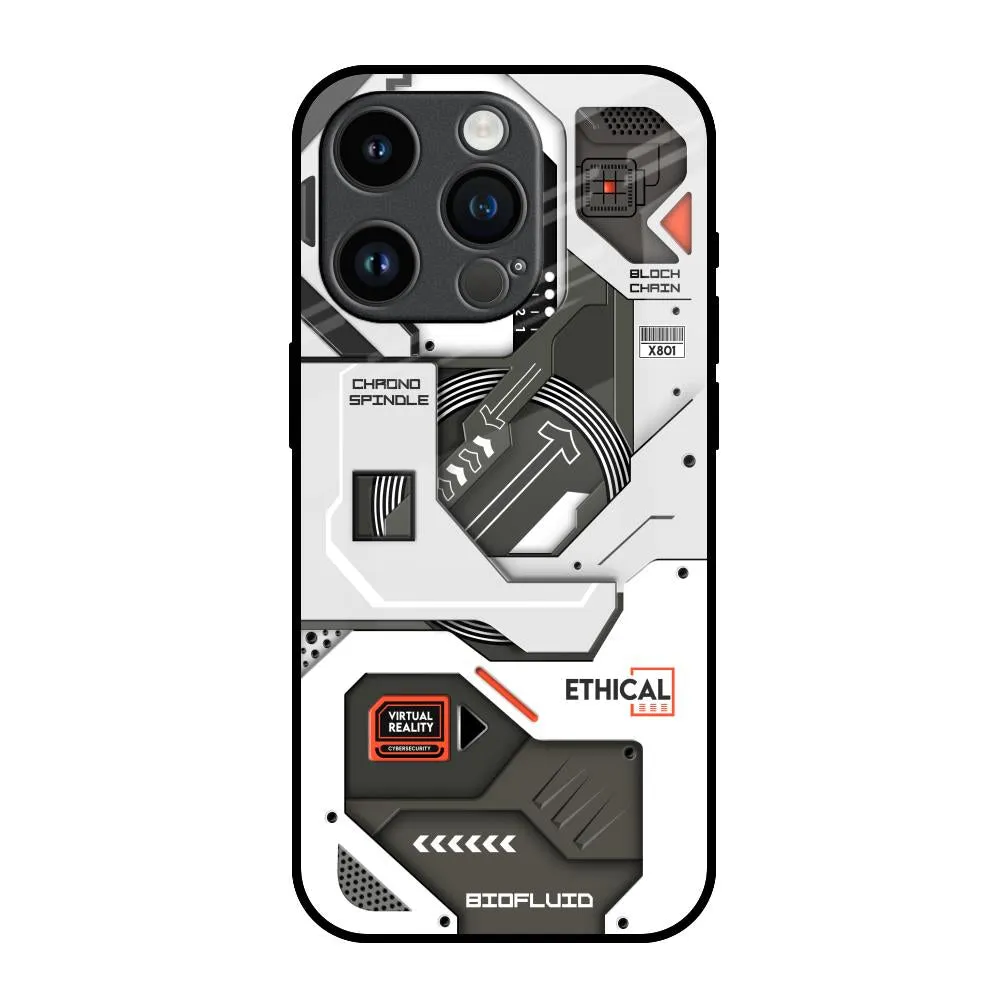 Explore Circuit Glass Case for iPhone 14 Pro Modern Minimalism Smooth Protection