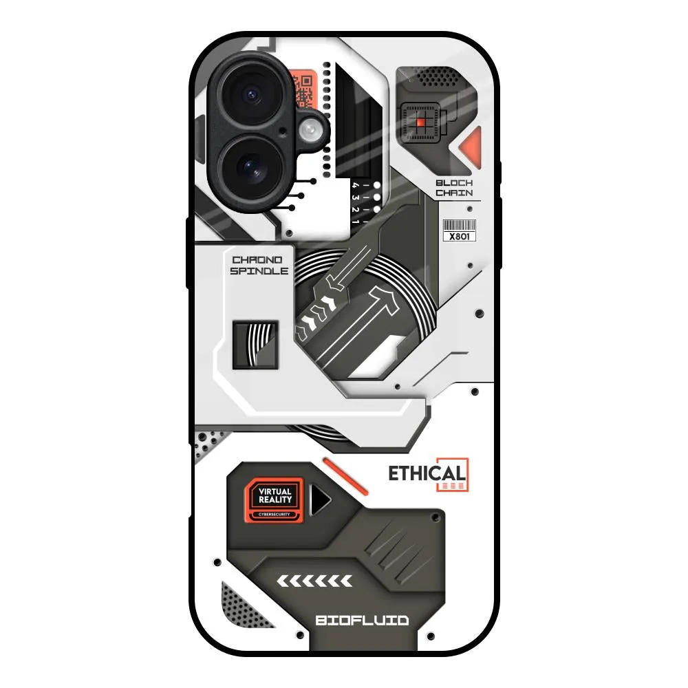 Lightweight Feel Explore Circuit Glass Case for iPhone 17