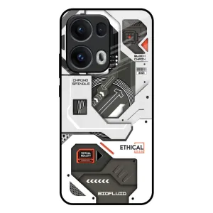 Clear View Explore Circuit Glass Case for Oppo Reno13 Pro 5G