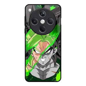 Minimal Texture Layer Soft Edge Detail Anime Green Splash Glass Case for Oppo Find X8 5G