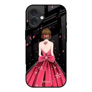Smooth Edges Fashion Princess Glass Case for iPhone 16
