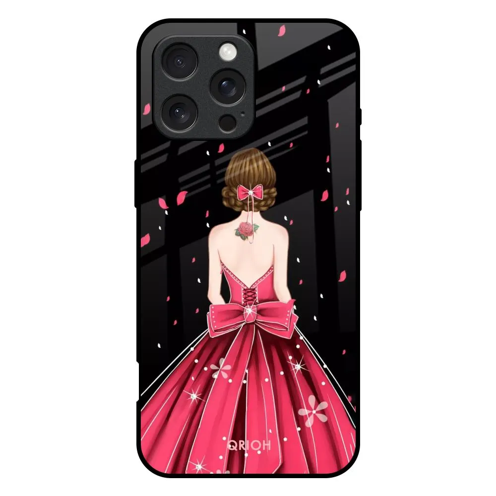 Fashion Princess Glass Case for iPhone 16 Pro Max Minimal Surface
