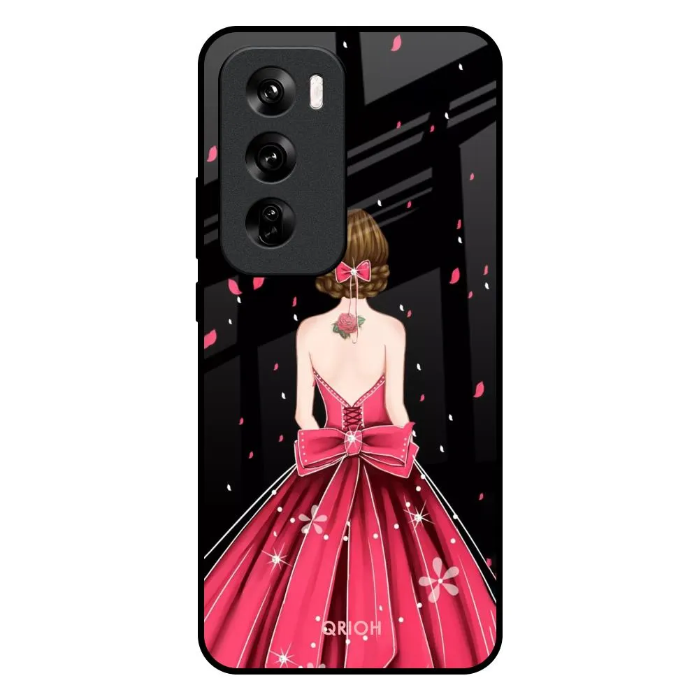 Trendy Aesthetic Waterproof Design Fashion Princess Glass Case for Oppo Reno 12 5G