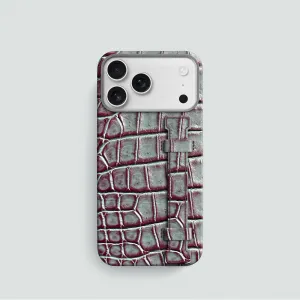 Handle Case 1/1 Cardinal-Shine For iPhone 17 Pro In Alligator Minimal Touch Matte Finish