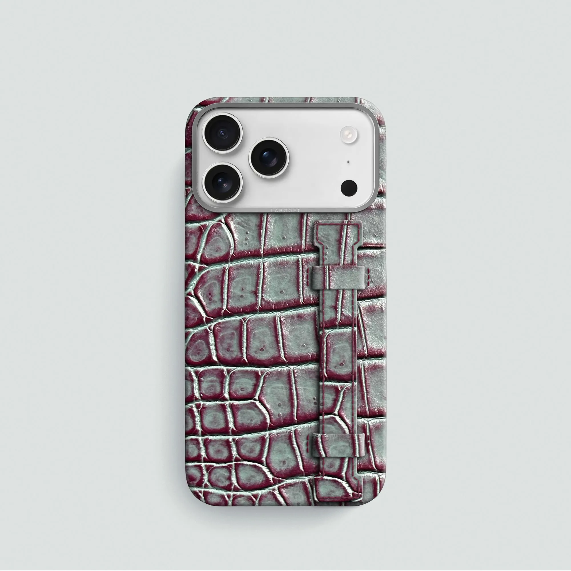 Handle Case 1/1 Cardinal-Shine For iPhone 17 Pro In Alligator Minimal Touch Matte Finish