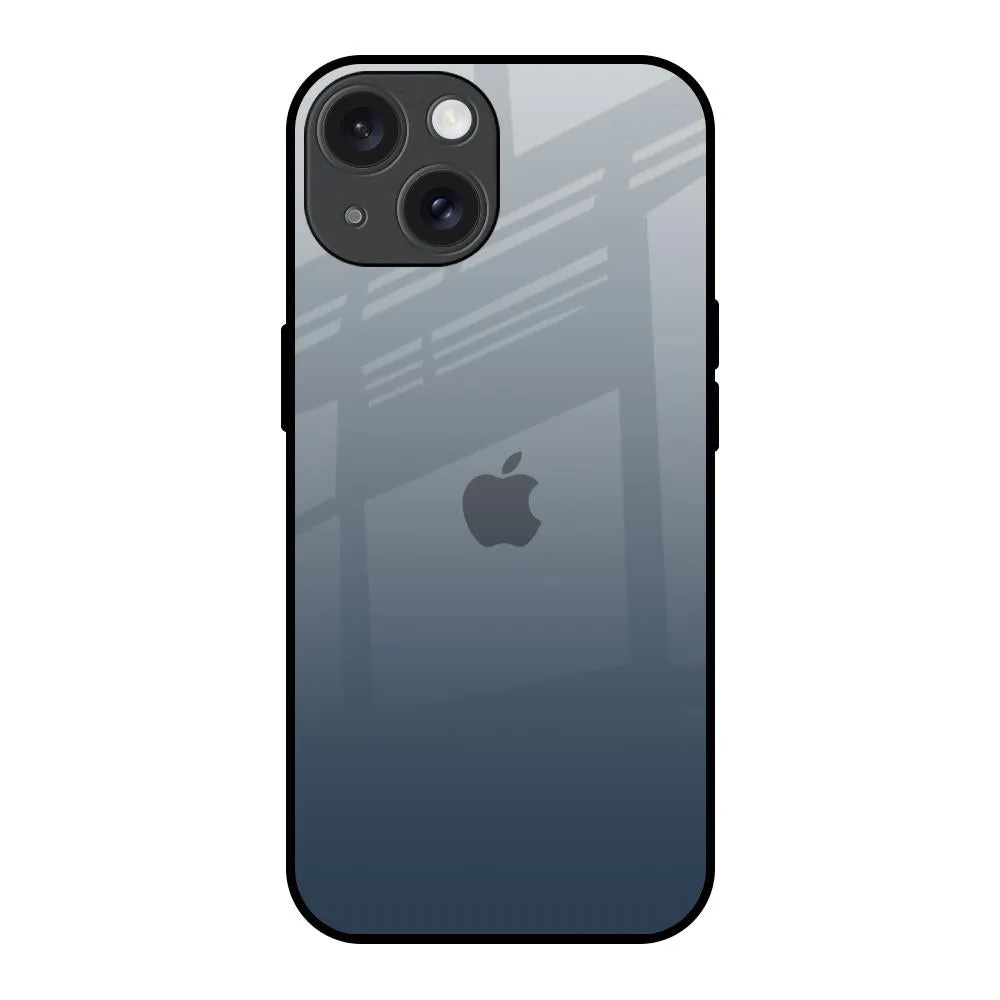 Smokey Grey Color Glass Case For iPhone 15 Glossy Finish Look Comfort Edge
