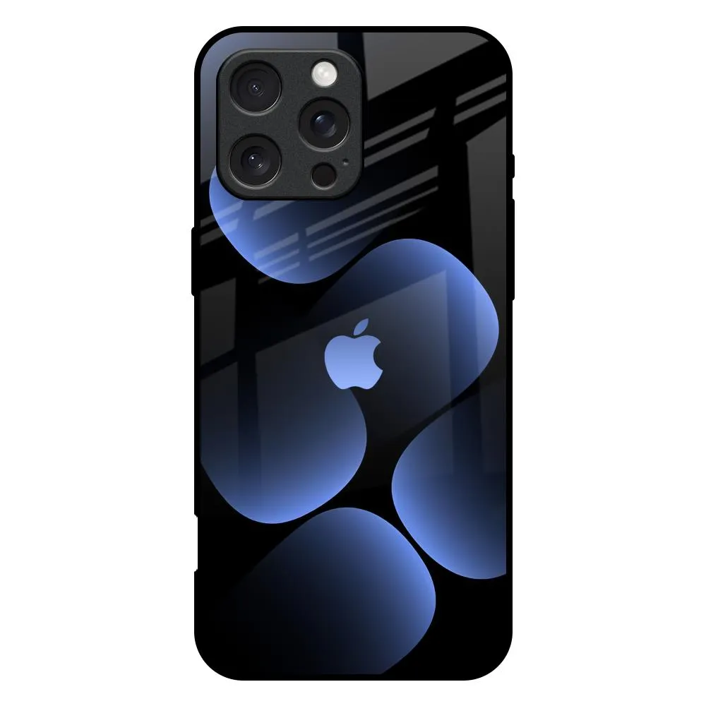 Stylish frame Everyday Style Five Blue Spots Glass Case for iPhone 16 Pro Max
