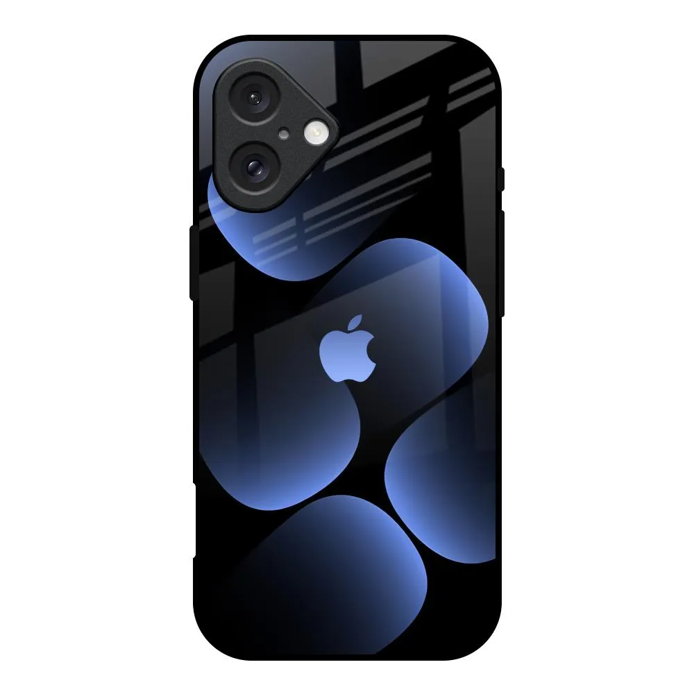 elegant design Five Blue Spots Glass Case for iPhone 16