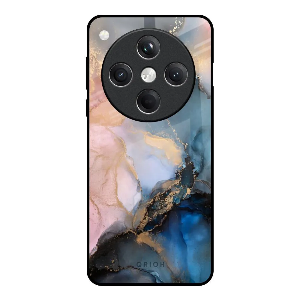 Flexible Material Marble Ink Abstract Glass Case for Oppo Find X8 5G