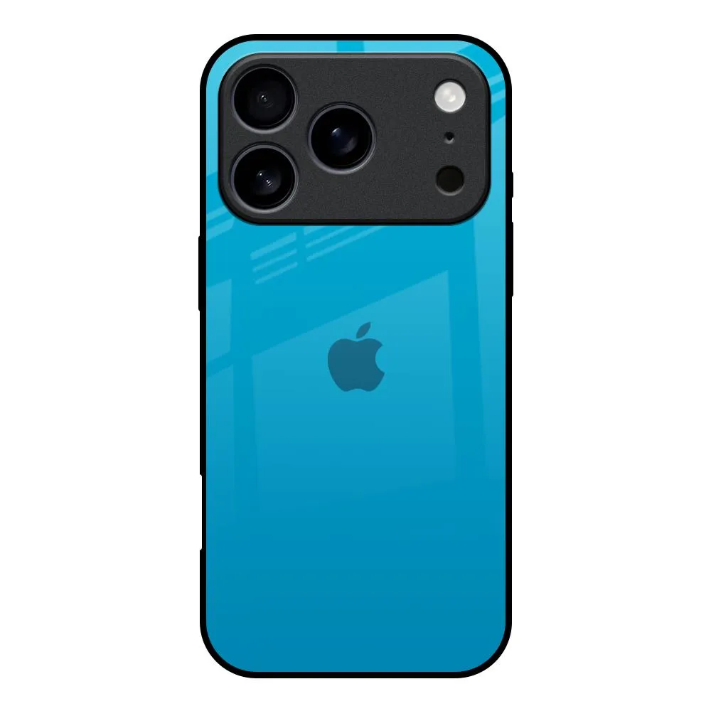 Blue Aqua Glass Case for iPhone 17 Pro Compact Style Rugged Surface