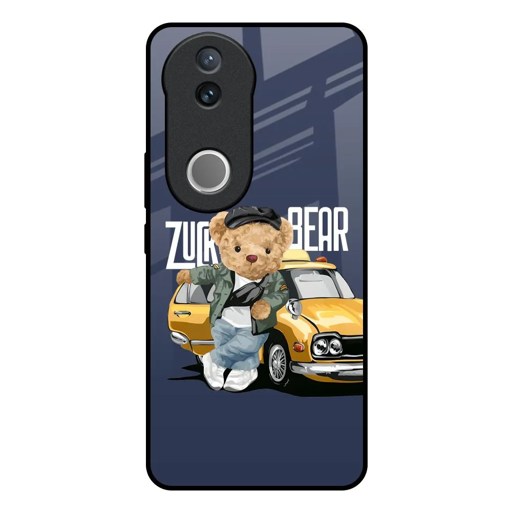 Adventurous Bear Glass Case for IQOO Z10R 5G Textured Grip