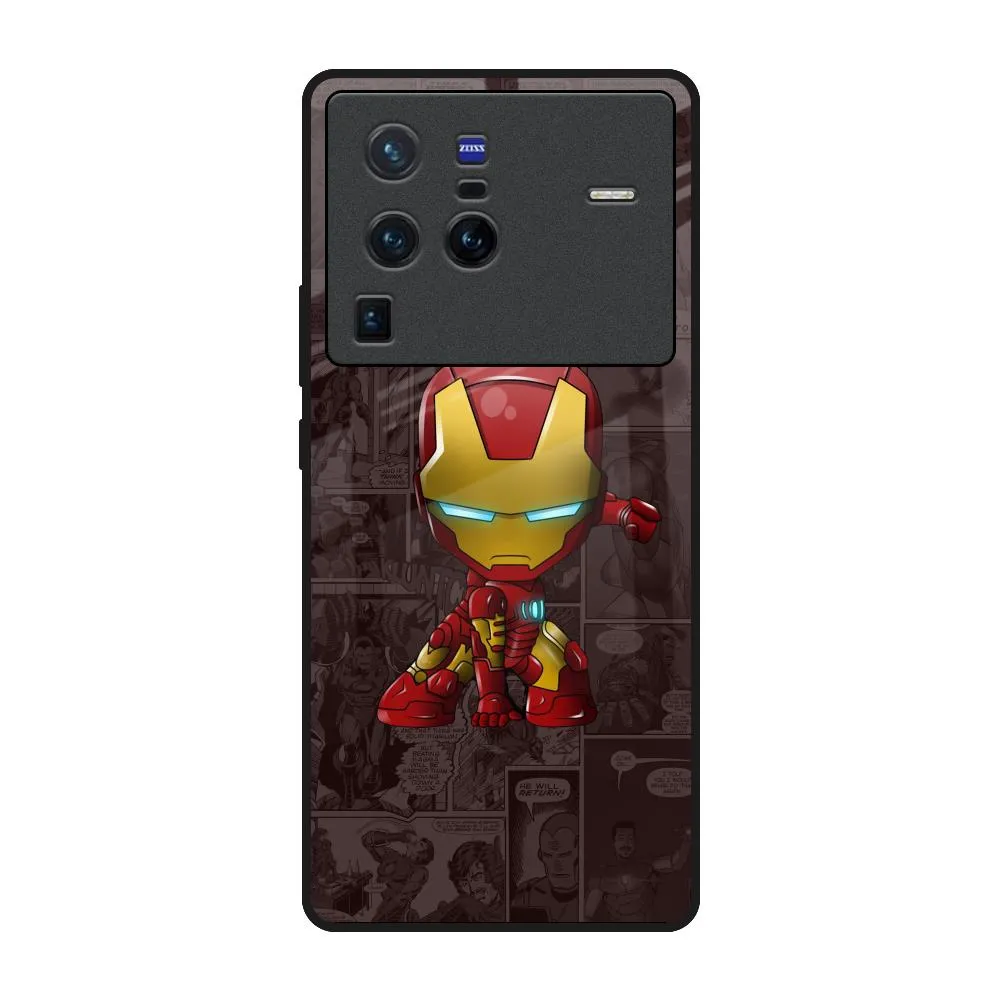 Durable Finish Angry Baby Super Hero Glass Case for Vivo X80 Pro 5G