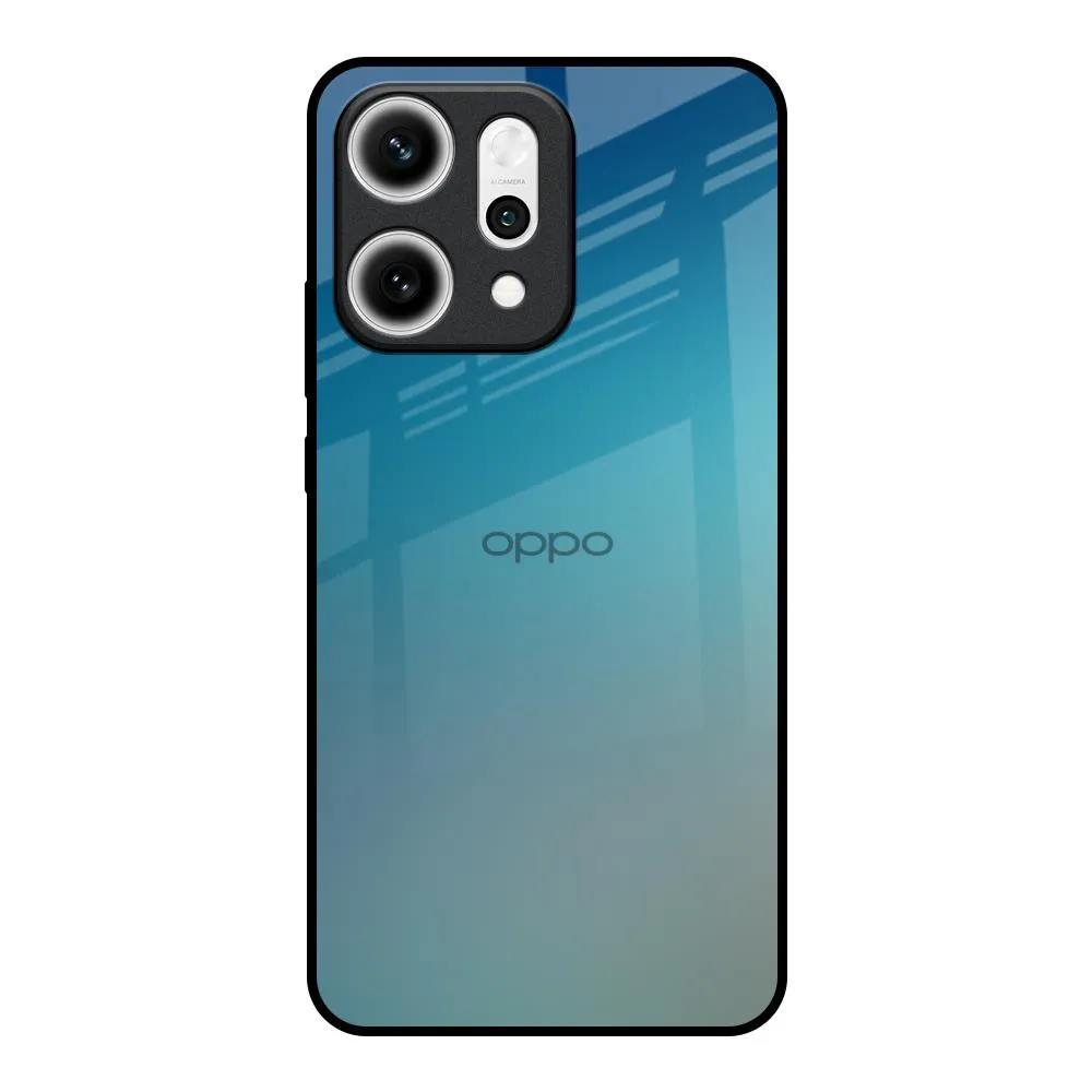 Fashion Accent Sea Theme Gradient Glass Case for Oppo Reno14 5G