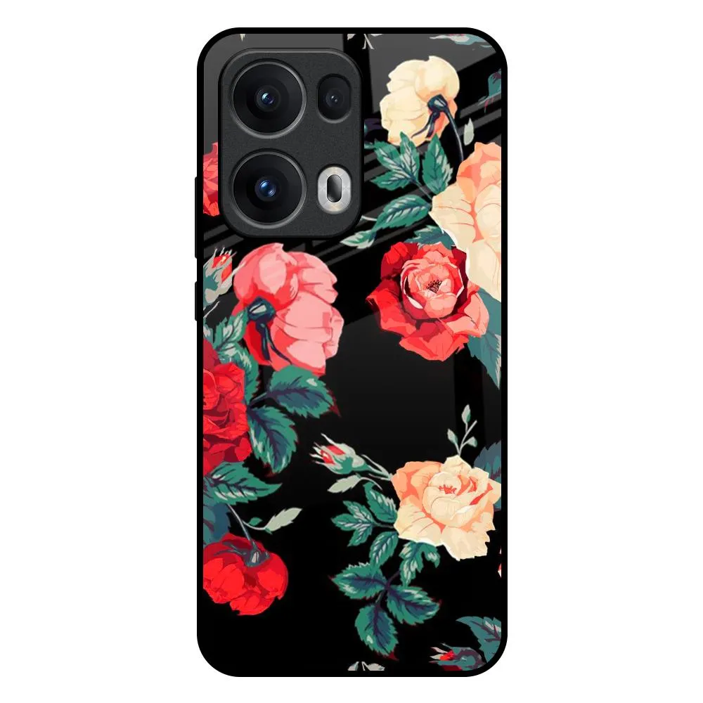 Floral Bunch Glass Case For Oppo Reno13 Pro 5G Creative Accent