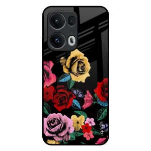 Sleek Appearance Floral Decorative Glass Case For Oppo Reno13 Pro 5G