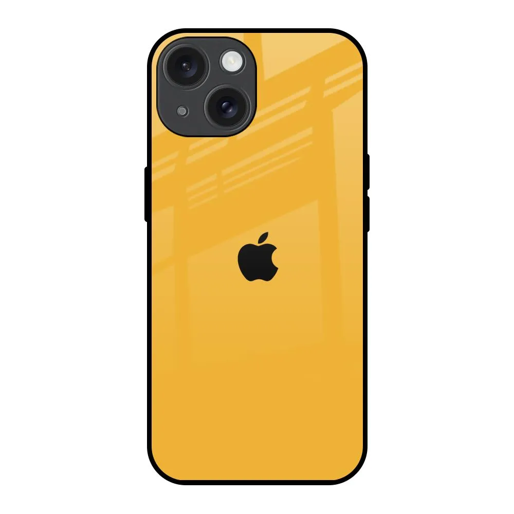 Luxury Accent Fluorescent Yellow Glass case for iPhone 15