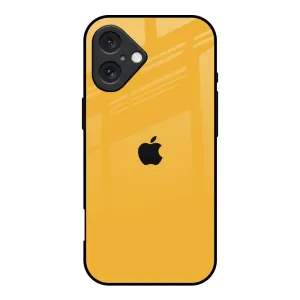 Glossy Finish Look Lightweight Build Quality Fluorescent Yellow Glass case for iPhone 16
