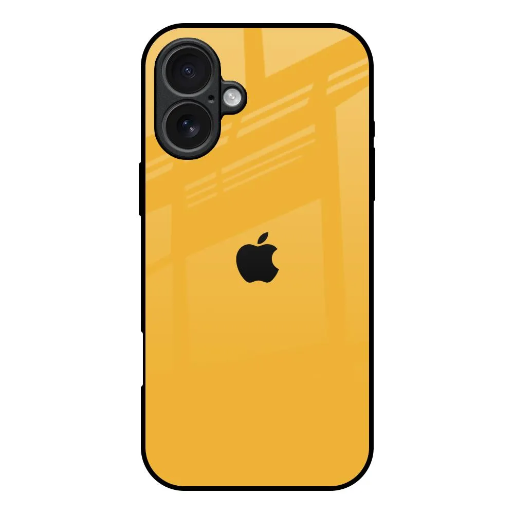 Fluorescent Yellow Glass case for iPhone 17 Glossy surface hybrid design