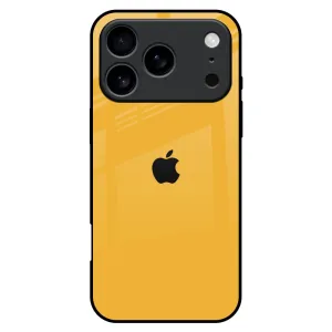 Drop Protection Professional Look Fluorescent Yellow Glass case for iPhone 17 Pro Max