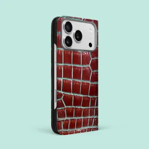 Durable Design Texture Folio Case 1/1 Clay Court For iPhone 17 Pro Max In Alligator