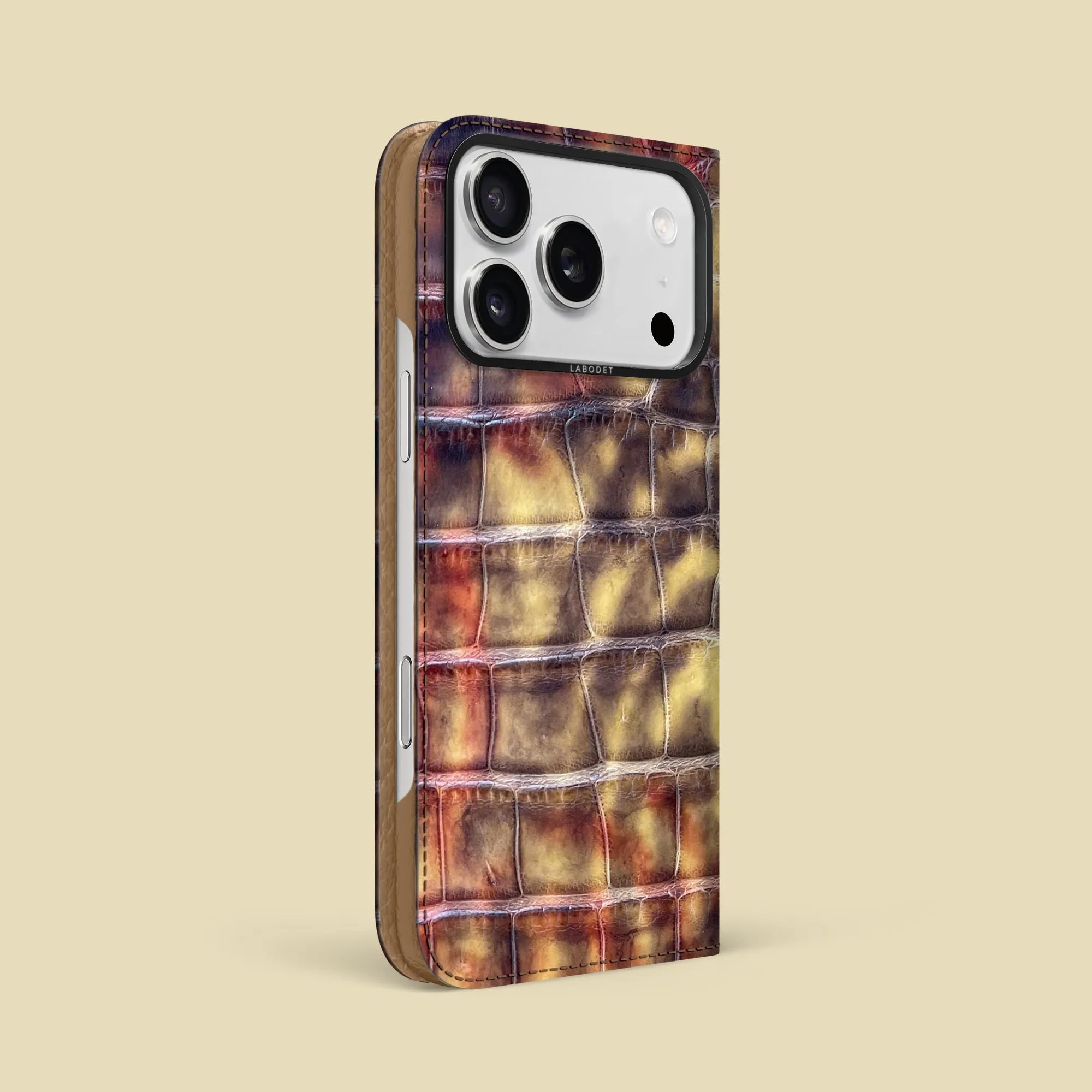 Folio Case 1/1 Sand Wave For iPhone 17 Pro Max In Alligator Stylish Texture Comfort Detail