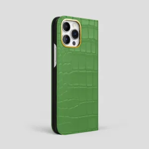 Folio Case For iPhone 14 Pro Max In Alligator Modern Form Vivid Finish