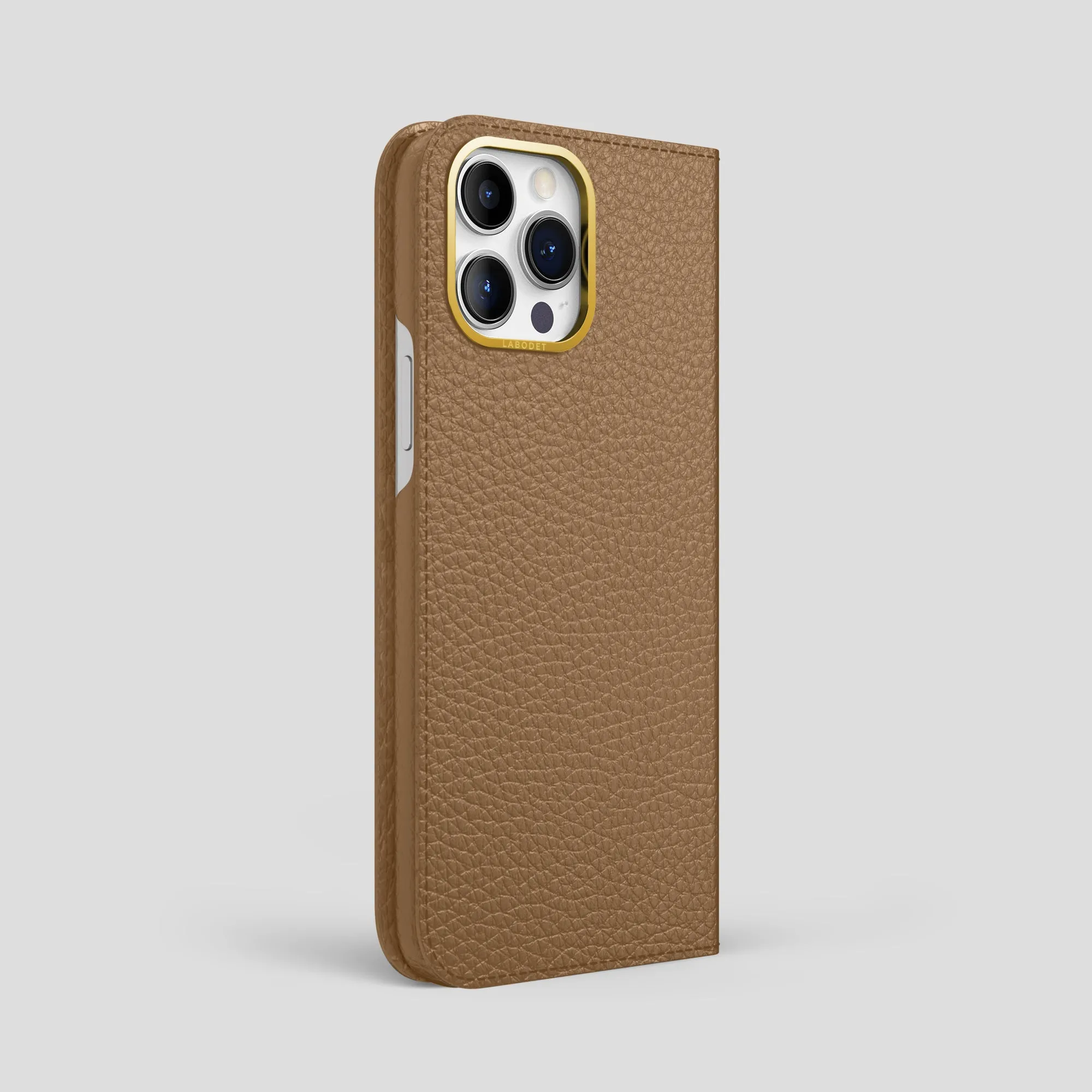 Folio Case For iPhone 14 Pro Max In Calf Elegant Texture Layer