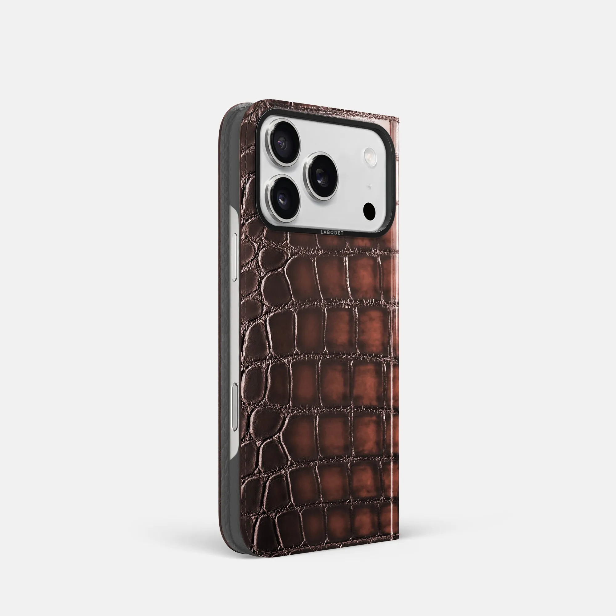 Folio Case For iPhone 17 Pro In Patina Alligator Premium Shield
