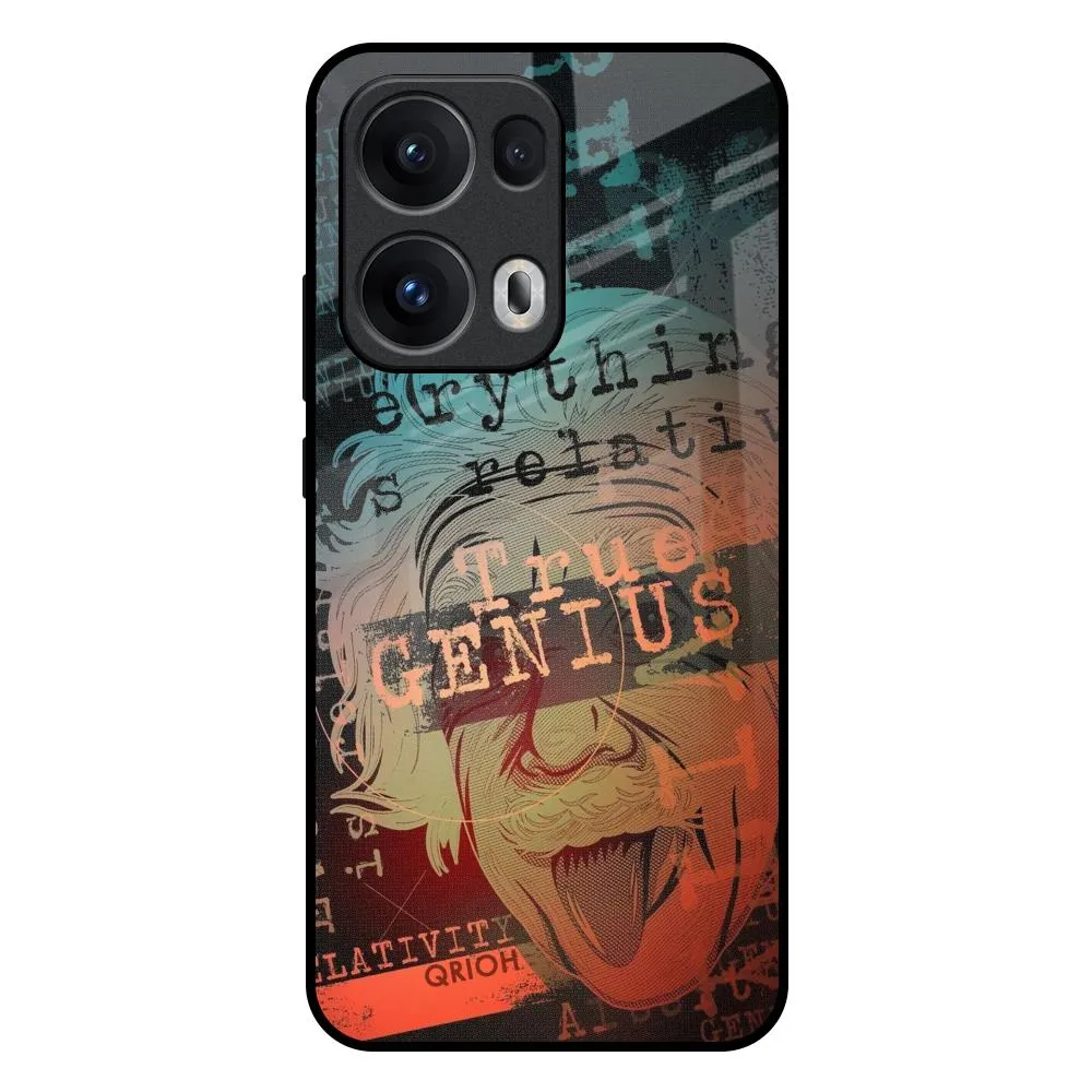 Rugged Build Texture True Genius Glass Case for Oppo Reno13 Pro 5G