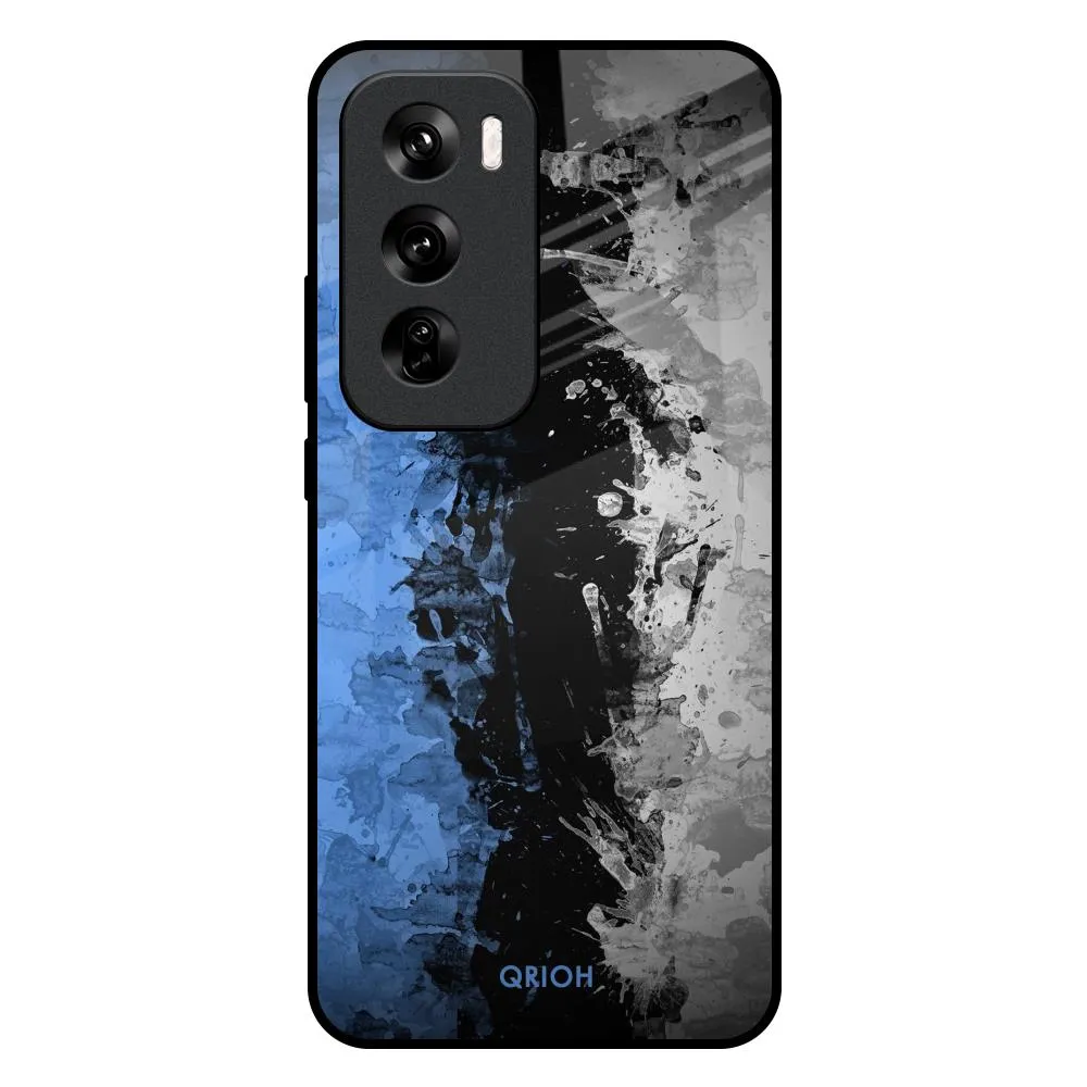 Soft Grip Finish Portable Protection Dark Grunge Glass Case for Oppo Reno 12 5G
