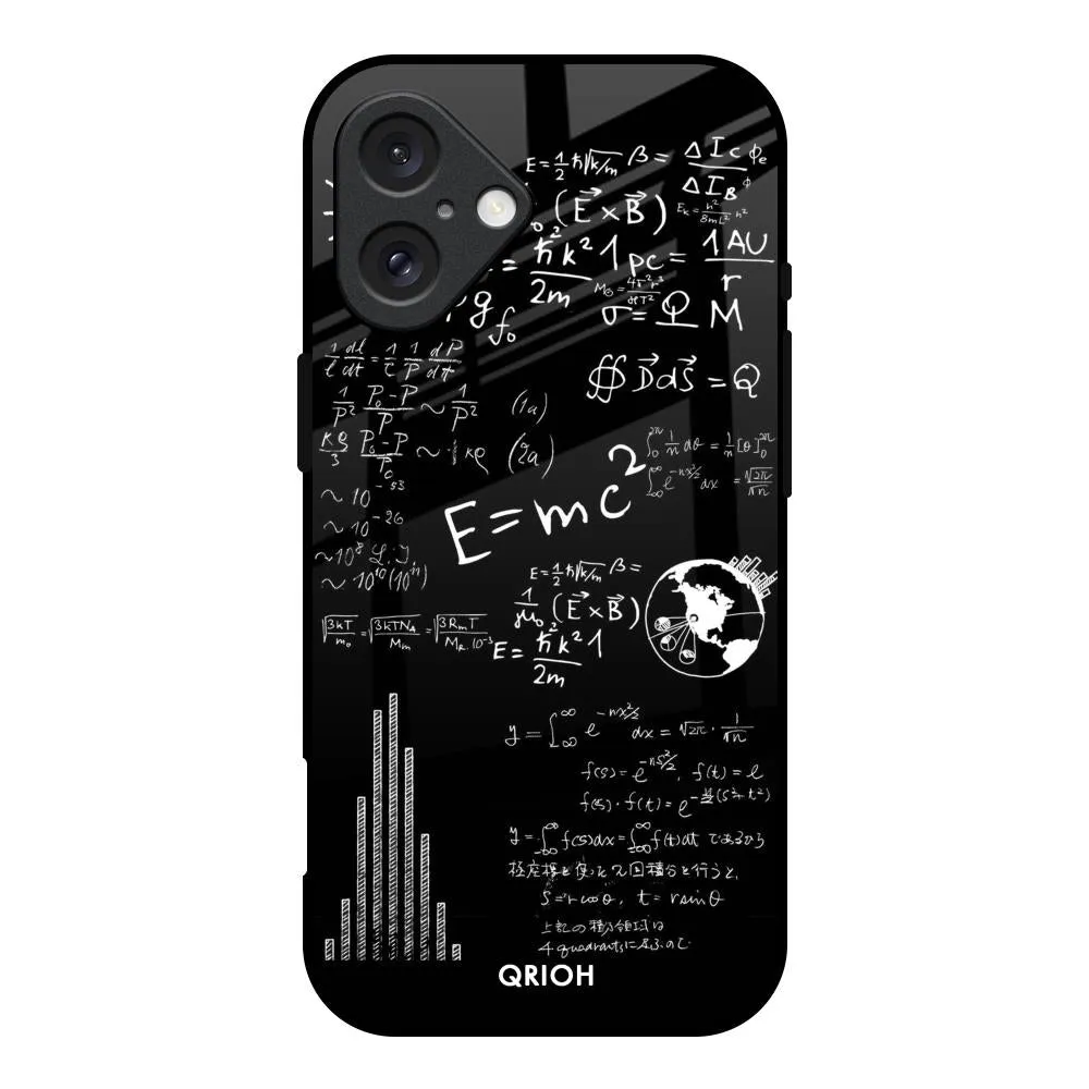 Ergonomic Texture Comfort Style Funny Math Glass Case for iPhone 16