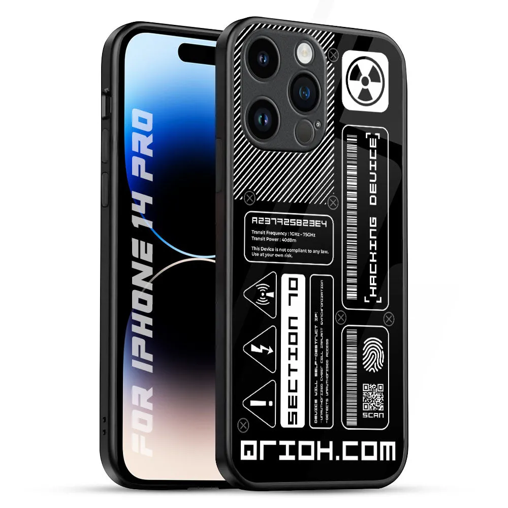 Smooth Form Futuristic Art Glass Case for iPhone 14 Pro