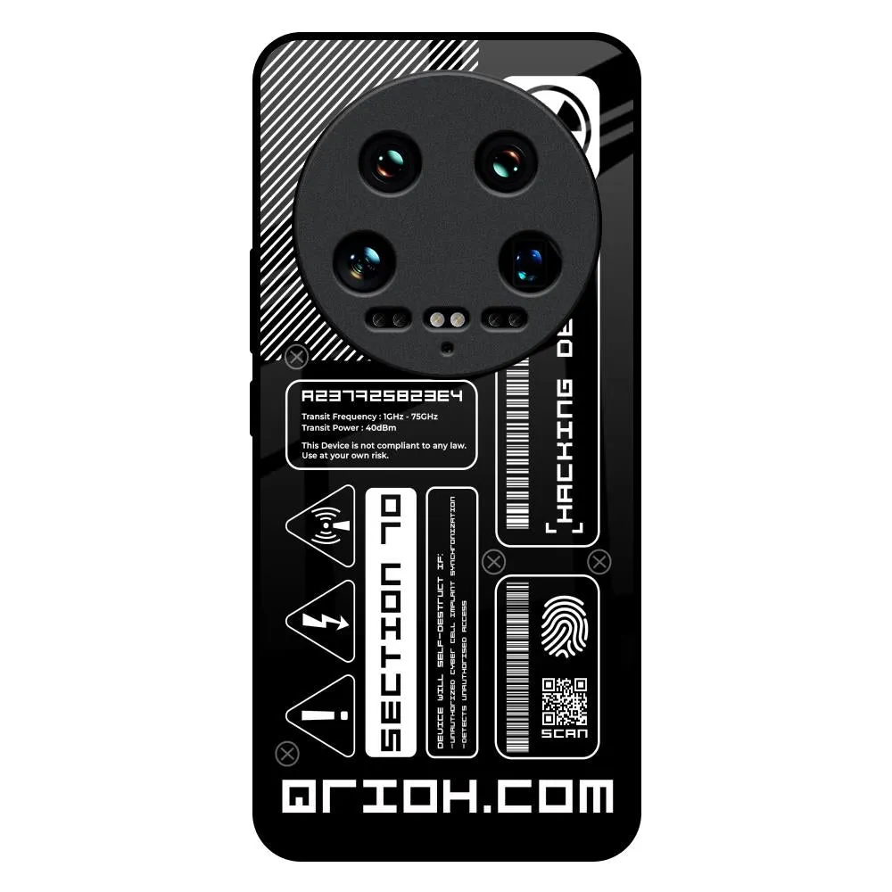 Futuristic Art Glass Case for Mi 14 Ultra 5G Matte Layer Minimal Texture Layer