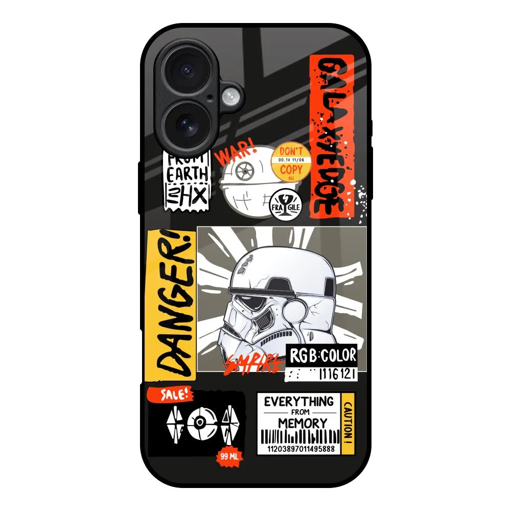 Rugged Pattern Design Urban Accessory Galaxy Edge Glass Case for iPhone 17