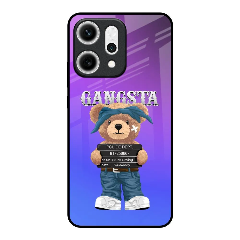 Gangsta Bear Glass Case for Oppo Reno14 5G Portable Protection